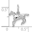 10k White Gold Horse Charm