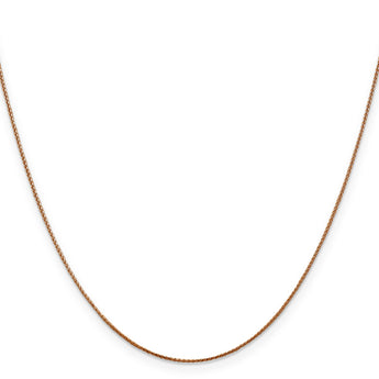 14K Rose Gold .8mm Spiga (Wheat) Chain
