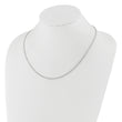14K White Gold Adjustable 2.5mm Semi-Solid D/C Cable Chain