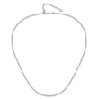 14K White Gold Adjustable 2.5mm Semi-Solid D/C Cable Chain