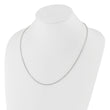 14K White Gold Adjustable 2.5mm Semi-Solid D/C Cable Chain