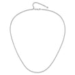 14K White Gold Adjustable 1.6mm Semi-solid Spiga Chain