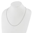14K White Gold Adjustable 1.6mm Semi-solid Spiga Chain