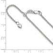 14K White Gold Adjustable 1.6mm Semi-solid Spiga Chain