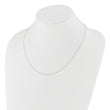 14K White Gold Adjustable  1mm D/C Cable Chain