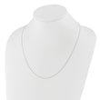 14K White Gold Adjustable  1mm D/C Cable Chain