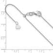 14K White Gold Adjustable .7mm Round Cable Chain