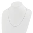 14K White Gold Adjustable .55mm Baby Box Chain