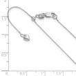 14K White Gold Adjustable .55mm Baby Box Chain
