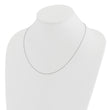 14K White Gold Adjustable .85mm Wheat Chain