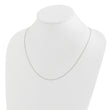 14K White Gold Adjustable .85mm Wheat Chain