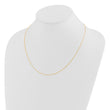 14K Adjustable .8mm D/C Wheat Chain