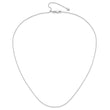 14K White Gold Adjustable .8mm D/C Wheat Chain