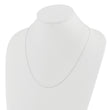 14K White Gold Adjustable .8mm D/C Wheat Chain