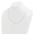 14K White Gold Adjustable .95mm D/C Wheat Chain