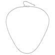 14K White Gold Adjustable 1.2mm D/C Wheat Chain