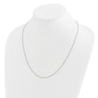 14K White Gold Adjustable 1.2mm D/C Wheat Chain