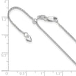 14K White Gold Adjustable 1.2mm D/C Wheat Chain