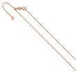 14K Rose Gold Adjustable .8mm Box Chain