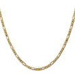 14K 3.25mm Flat Figaro Chain