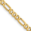 14K 3.25mm Flat Figaro Chain