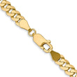 14K 4.5mm Flat Beveled Curb Chain