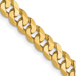 14K 4.5mm Flat Beveled Curb Chain