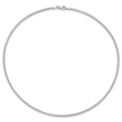 14K White Gold 2mm Round Omega Necklace
