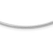 14K White Gold 2mm Round Omega Necklace