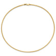 14K 2mm Round Omega Necklace