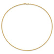 14K 2mm Round Omega Necklace