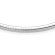 14K White Gold 4mm Domed Omega Necklace