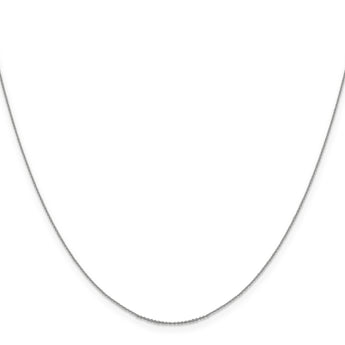 14K White Gold .85 mm D/C Cable Chain