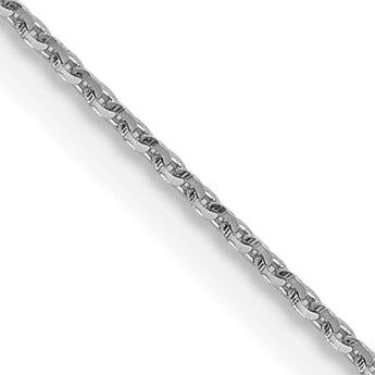 14K White Gold .85 mm D/C Cable Chain - Birthstone Company