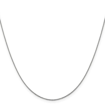 14K White Gold 1.0 mm D/C Cable Chain