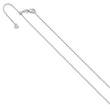 14K White Gold Adjustable  1.1mm D/C Cable Chain