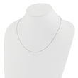 14K White Gold Adjustable  1.1mm D/C Cable Chain