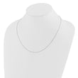 14K White Gold Adjustable  1.1mm D/C Cable Chain 22 in - Birthstone Company