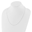 14K White Gold Adjustable  1.1mm D/C Cable Chain 22 in - Birthstone Company