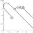 14K White Gold Adjustable  1.1mm D/C Cable Chain 22 in - Birthstone Company