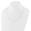 14K White Gold Adjustable  1.25mm D/C Cable Chain