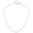 14K White Gold Adjustable  1.25mm D/C Cable Chain