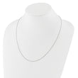 14K White Gold Adjustable  1.25mm D/C Cable Chain