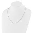 14K White Gold Adjustable 1.5mm Wheat Chain 22 in - Birthstone Company