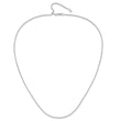 14K White Gold Adjustable 1.5mm Wheat Chain 22 in - Birthstone Company