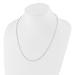 14K White Gold Adjustable 1.5mm Wheat Chain 22 in - Birthstone Company
