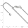 14K White Gold Adjustable 1.5mm Wheat Chain 22 in - Birthstone Company
