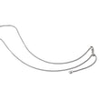 14K White Gold Adjustable 1.5mm Wheat Chain 22 in - Birthstone Company