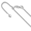 14K White Gold Adjustable 1.5mm Wheat Chain 22 in - Birthstone Company