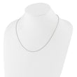 14K White Gold Adjustable 1.3mm D/C Wheat Chain